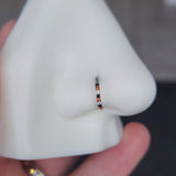 20g Titanium Micro Gem Hinged Nose Hoop