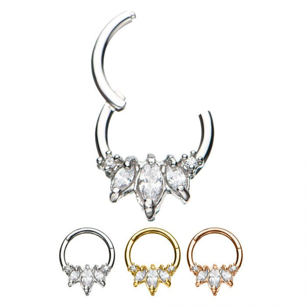 Marquise Gems Hinged Segment Ring