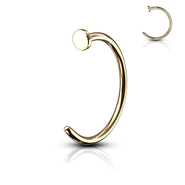 Gold Plated Steel Nose Hoop