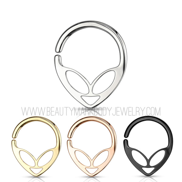 Alien Head Steel Bendable Septum Ring