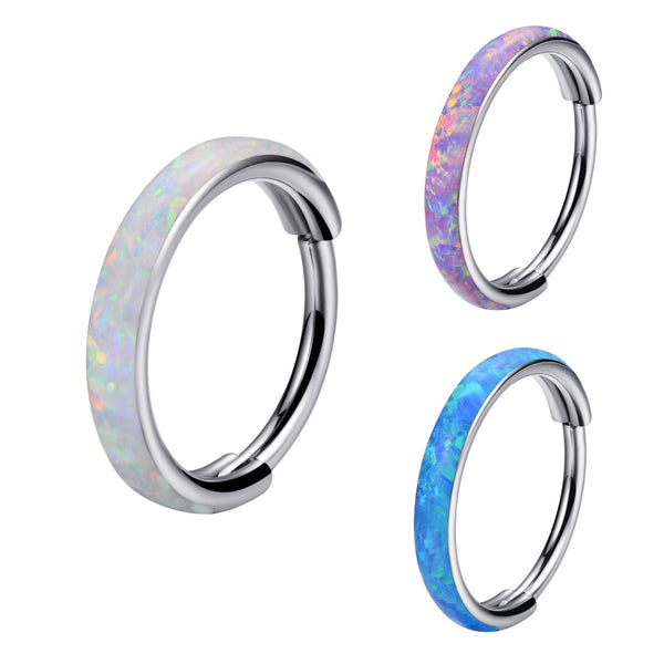 Double Opal Hinged Ring