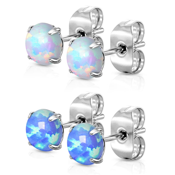 PAIR Opal Stud Earrings