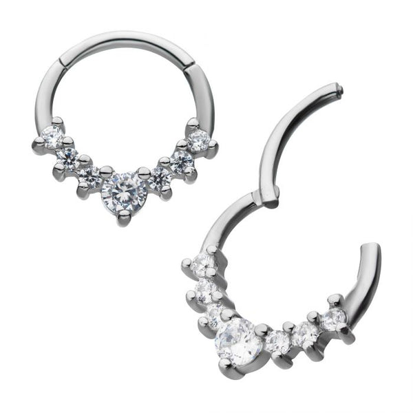 Tiered Gems Hinged Segment Ring