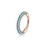 Mini Gem Triple Sided Titanium Nose Hoop 20g & 18g