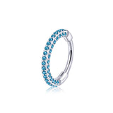 Mini Gem Triple Sided Titanium Nose Hoop 20g & 18g