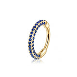 Mini Gem Triple Sided Titanium Nose Hoop 20g & 18g