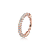 Mini Gem Triple Sided Titanium Nose Hoop 20g & 18g