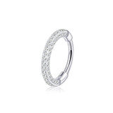 Mini Gem Triple Sided Titanium Nose Hoop 20g & 18g