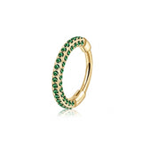 Mini Gem Triple Sided Titanium Nose Hoop 20g & 18g