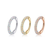 Mini Gem Triple Sided Titanium Nose Hoop 20g & 18g