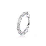 Mini Gem Triple Sided Titanium Nose Hoop 20g & 18g