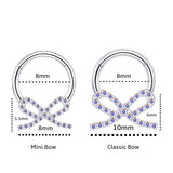 Titanium Bow Septum Ring | Gemstone Hinged Clicker | Coquette Jewelry 16g