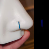 Titanium Glow in the Dark Hinged Nose Hoop