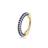 Mini Gem Triple Sided Titanium Nose Hoop 20g & 18g