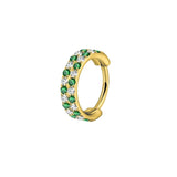 Checkered Pattern Titanium Hinged Nose Hoop