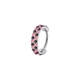 Checkered Pattern Titanium Hinged Nose Hoop