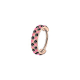 Checkered Pattern Titanium Hinged Nose Hoop