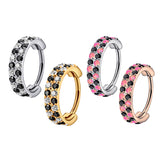 Checkered Pattern Titanium Hinged Nose Hoop