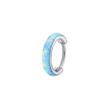 Chunky Opal Band Titanium Hinged Nose Hoop