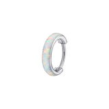 Chunky Opal Band Titanium Hinged Nose Hoop