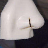 Titanium Micro Gem Hinged Nose Hoop