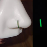 Titanium Glow in the Dark Hinged Nose Hoop