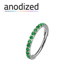 Anodized Emerald Green Micro Gem Nose Hoop