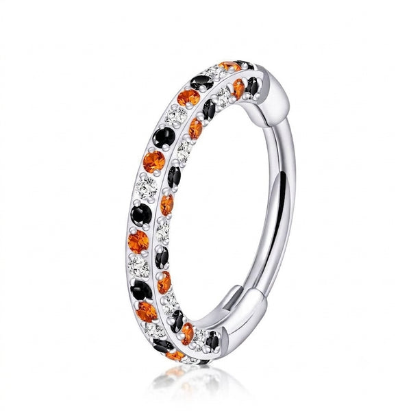 Halloween Mini Gem Triple Sided Titanium Nose Hoop 20g & 18g