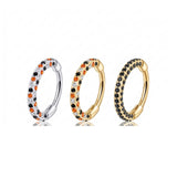Halloween Mini Gem Triple Sided Titanium Nose Hoop 20g & 18g