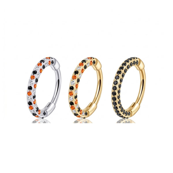 Halloween Mini Gem Triple Sided Titanium Nose Hoop 20g & 18g