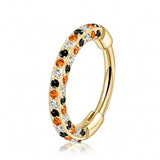 Halloween Mini Gem Triple Sided Titanium Nose Hoop 20g & 18g