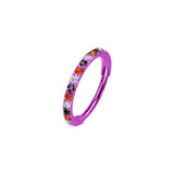 Halloween Micro Gem Titanium Hinged Nose Hoop 20g