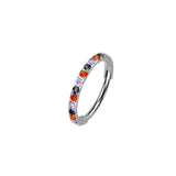 Halloween Micro Gem Titanium Hinged Nose Hoop 20g