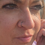Halloween Micro Gem Titanium Hinged Nose Hoop 20g