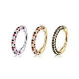 Halloween Mini Gem Triple Sided Titanium Nose Hoop 20g & 18g