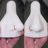 Halloween Mini Gem Triple Sided Titanium Nose Hoop 20g & 18g
