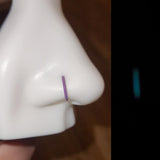 Titanium Glow in the Dark Hinged Nose Hoop