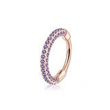 Mini Gem Triple Sided Titanium Nose Hoop 20g & 18g