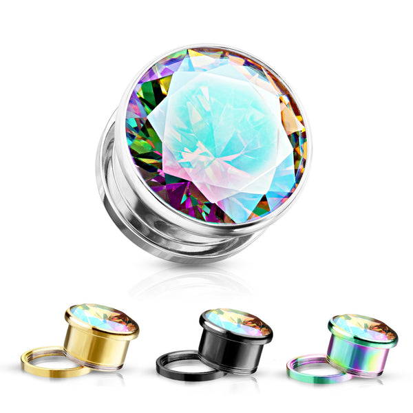 PAIR Aurora Borealis Screw-Fit Plugs