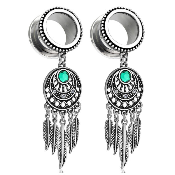 PAIR of dream catcher dangle plugs