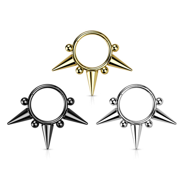 Triple Spike Hinged Segment Ring
