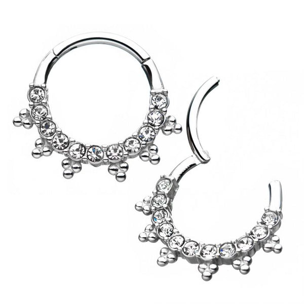 Triple Bead Design Hinged Segment Ring