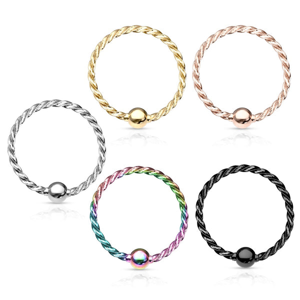 Fixed Ball Twisted Rope Bendable Hoop