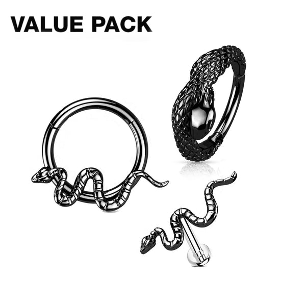 3-Piece Black Snake Obsession Value Pack