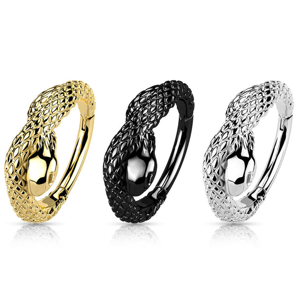 Coiled Snake Hinged Ring