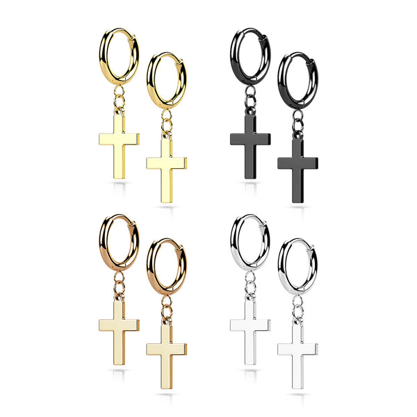 PAIR Cross Hinged Earrings