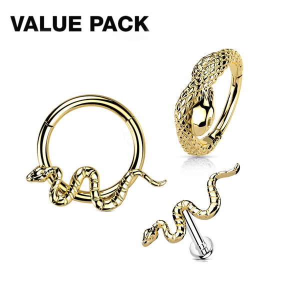 3-Piece Gold Snake Obsession Value Pack
