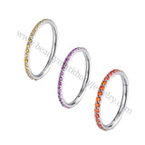 Micro Paved Gems Hinged Segment Ring
