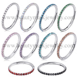 Micro Paved Gems Hinged Segment Ring