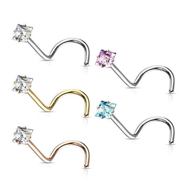 Square Gem Nose Screw
